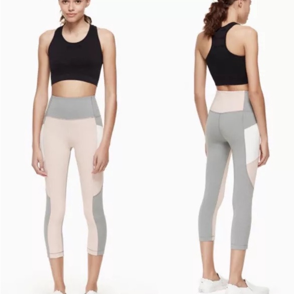 Grey, Pink, and White Colorblock kate spade new york Yoga Pants - Size XS